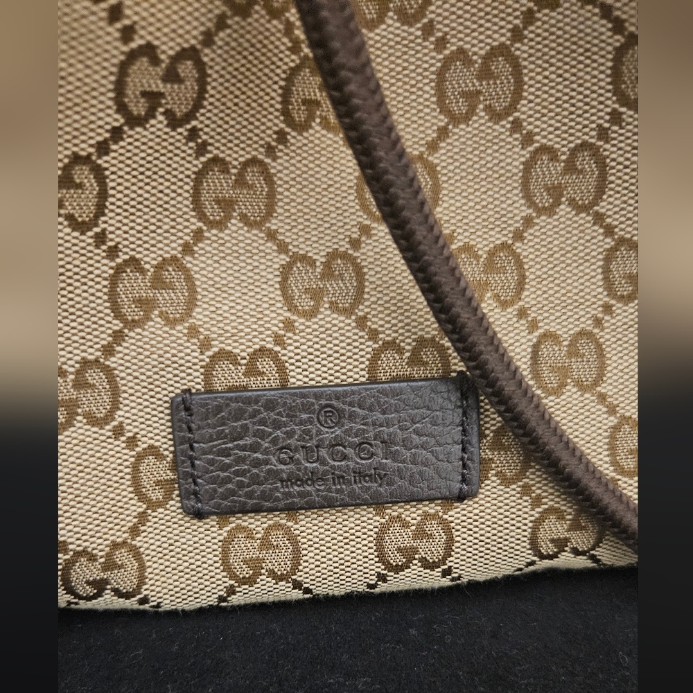 Gucci Brown Monogram Drawstring Backpack - image 2